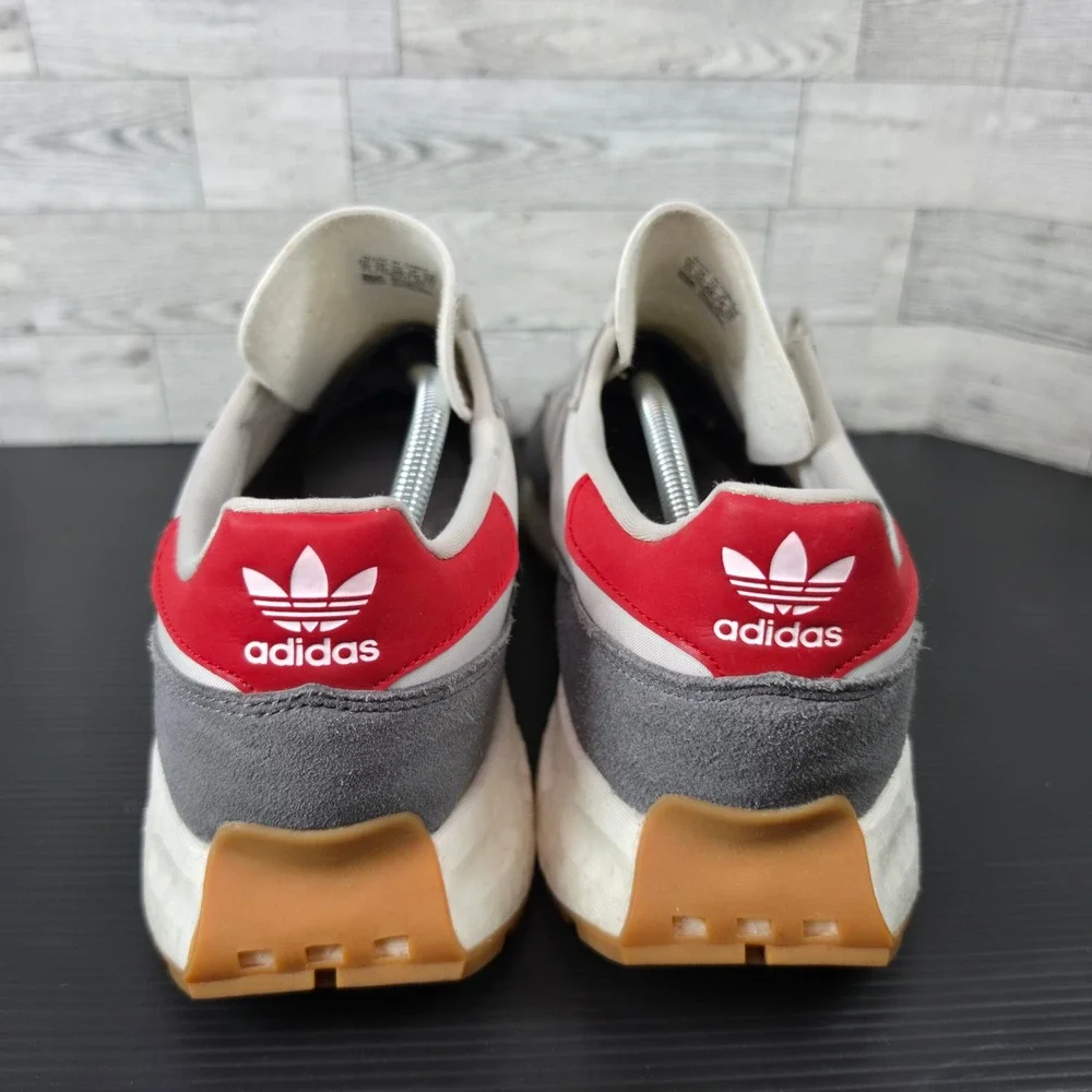 Adidas Retropy E5 Grey White Red Boost Sneakers GW0558 Mens 13